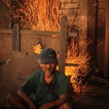 Old Man & Fire by NITA KURNIA PURADIREDJA